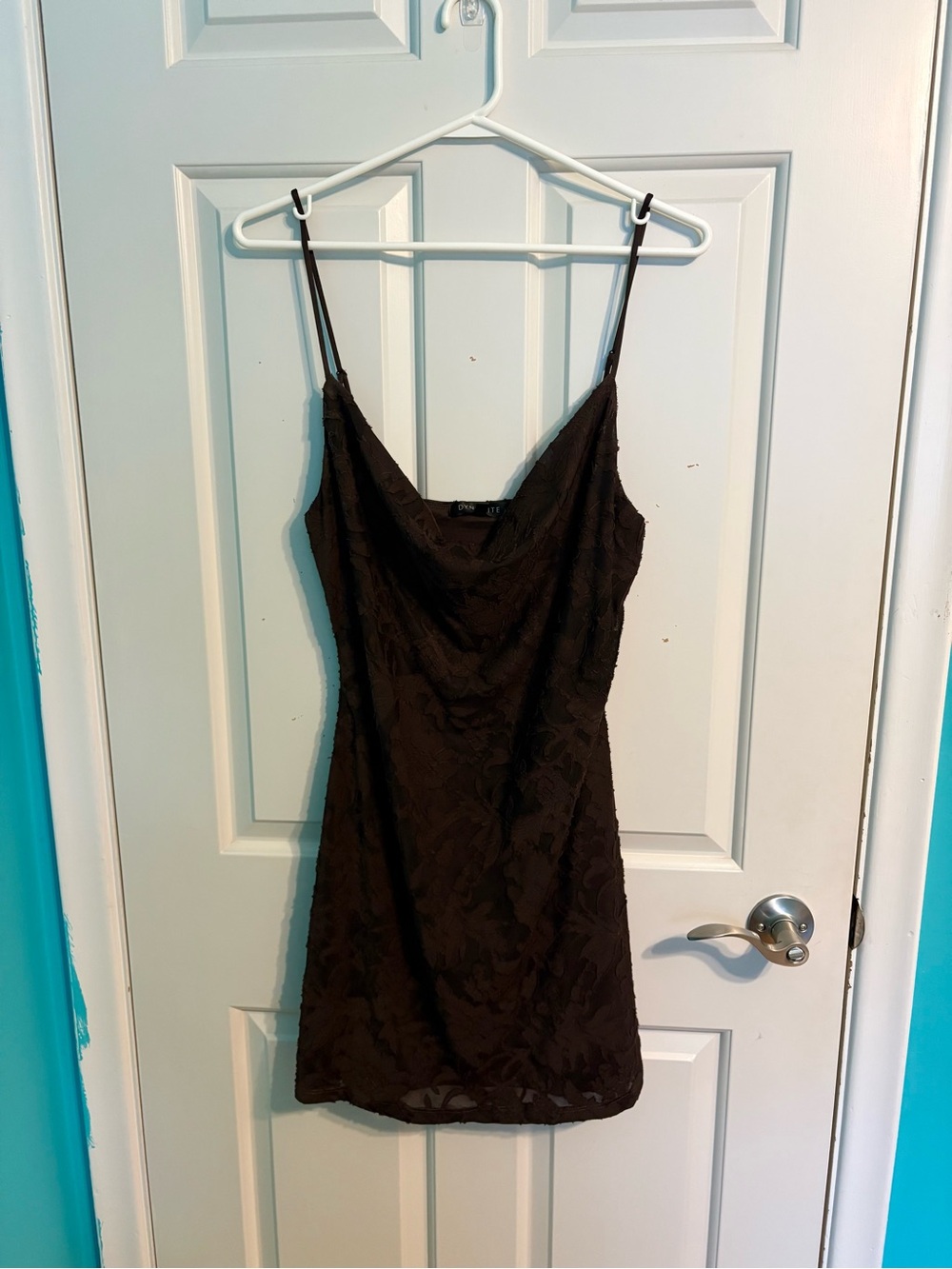Dynamite Black Lace Slip Mini Dress